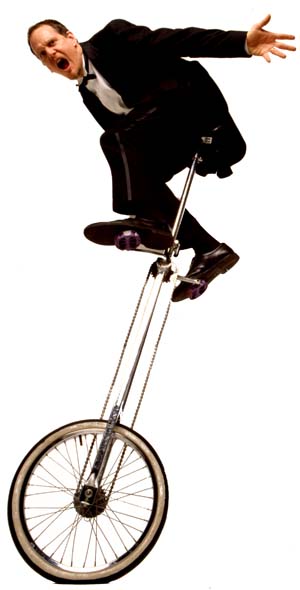Show Info Frank Olivier On His Unicycle